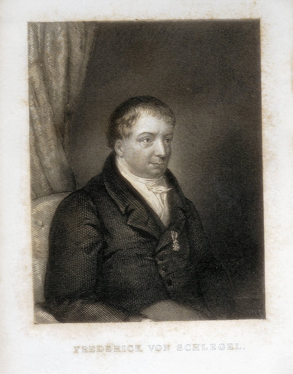 SCHLEGEL, Friedrich von (1772-1829). Poète, critique et érudit allemand. Leader critique du romantisme allemand. Gravure. - Artist Unknown