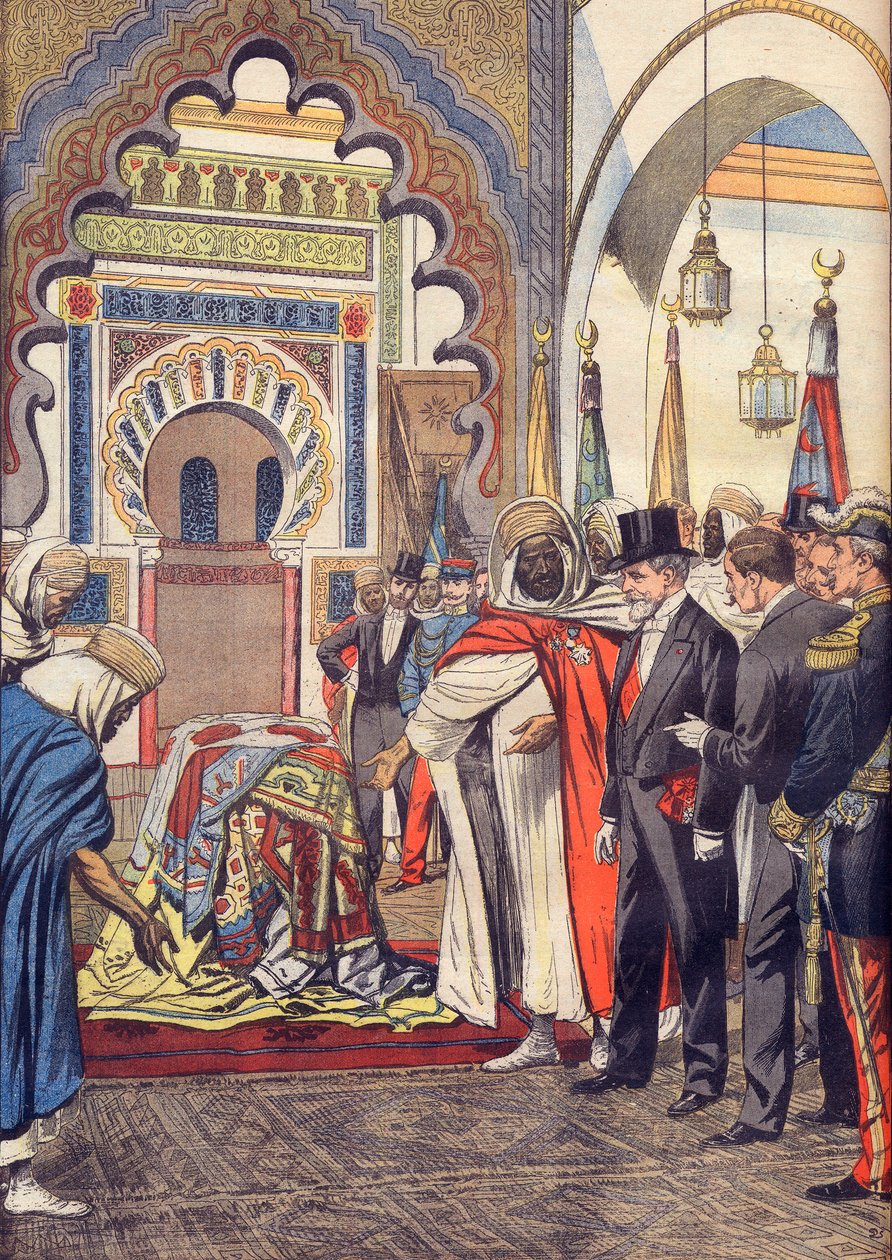 Le Président de la République française, Emile Loubet visitant la mosquée de Sidi Bou Medine, Tlemcen, Algérie - Artist Unknown
