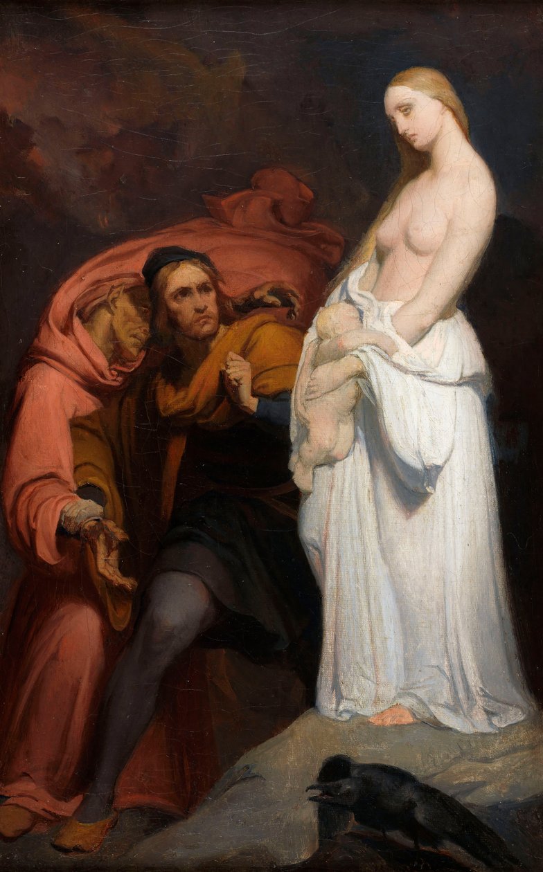 Marguerite tenant son enfant mort, vers 1846. - Ary Scheffer