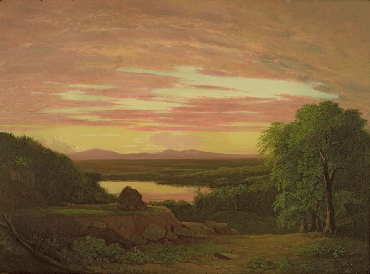 Paysage, coucher de soleil, 1838 - Asher Brown Durand