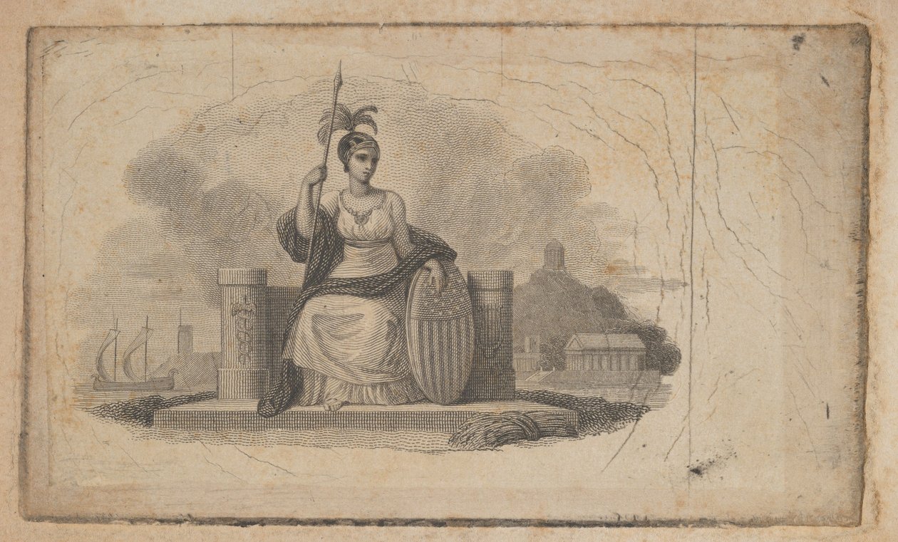 Vignette de billet de banque avec figure féminine représentant l