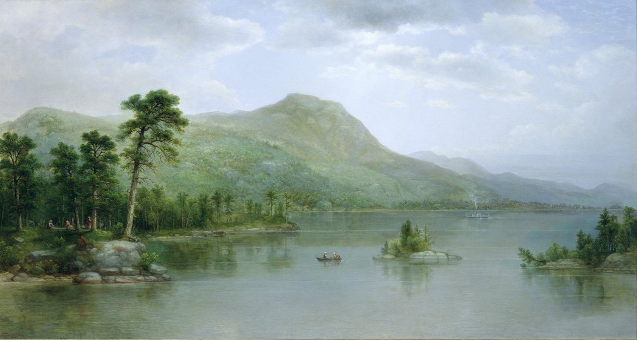 Montagne Noire depuis les îles du port, lac George, New York, 1875 - Asher Brown Durand