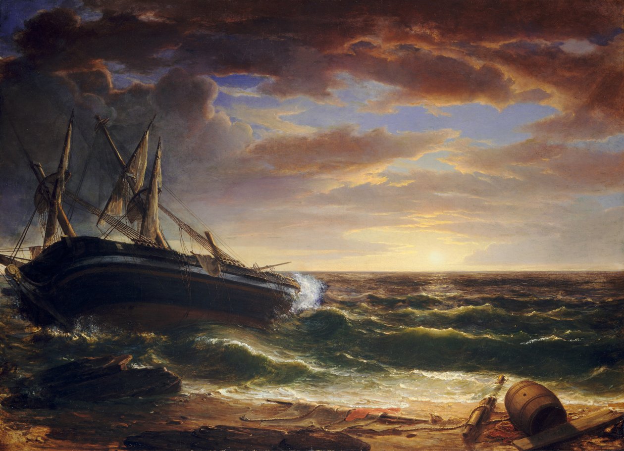 Le navire échoué, 1844 - Asher Brown Durand