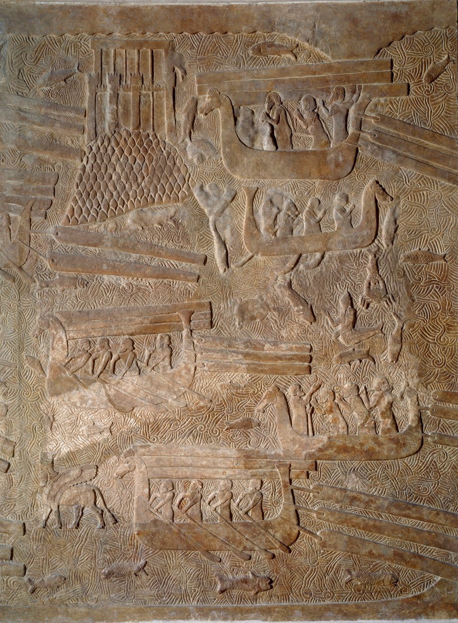 Art mésopotamien (Assyrie) : cour du palais du roi d