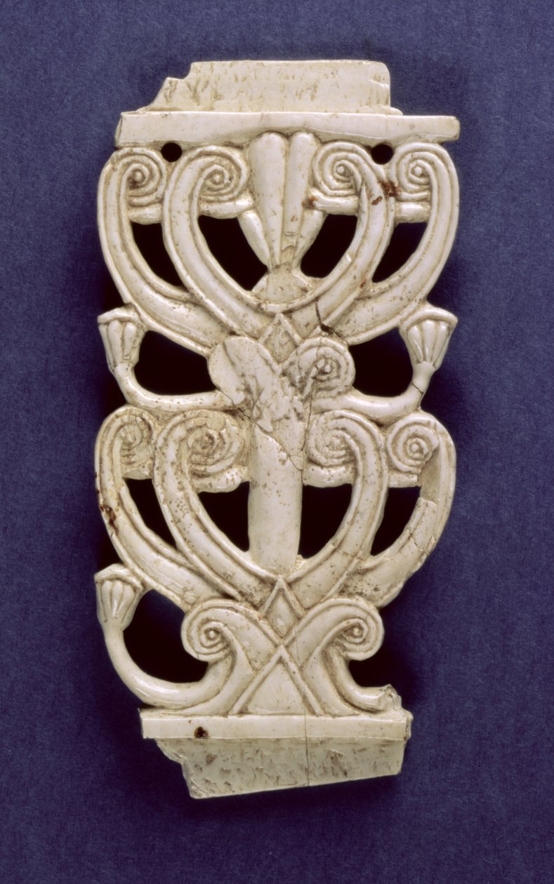 Fragment de palmette de Fort Shalmaneser, Nimrud, VIIIe siècle av. J.-C. - Assyrian School