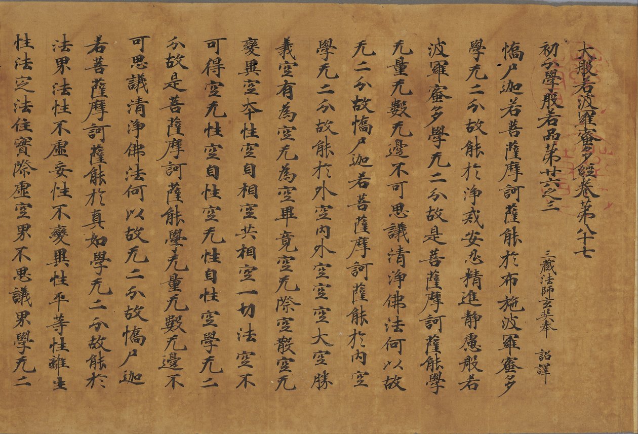 Daihannya-Gyo Sutra (Version Yakushi-ji) - Attributed to Zhang Sengyao