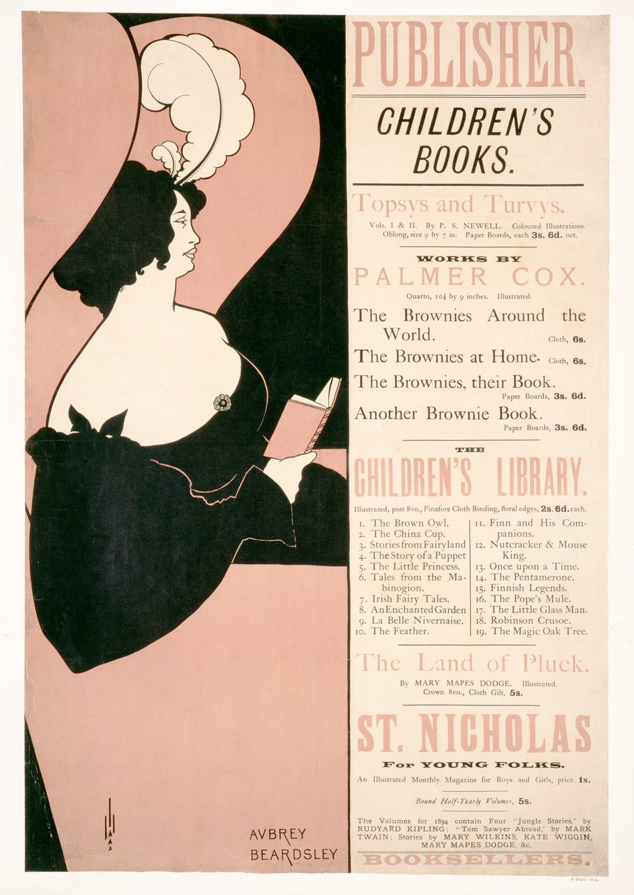 Publicité pour livres pour enfants, 1894 - Aubrey Beardsley