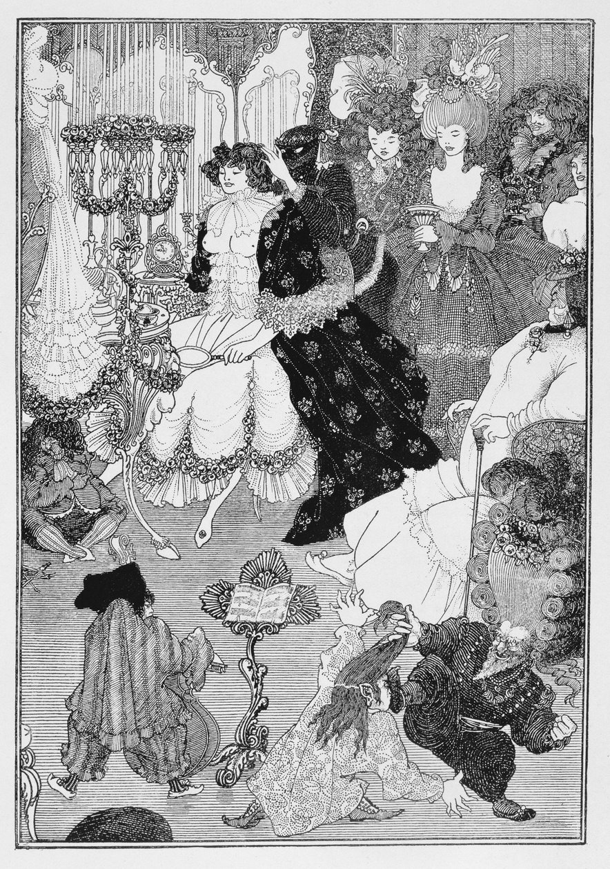 Illustration, probablement de La Bataille des Beaux et des Belles, c.1896 - Aubrey Beardsley