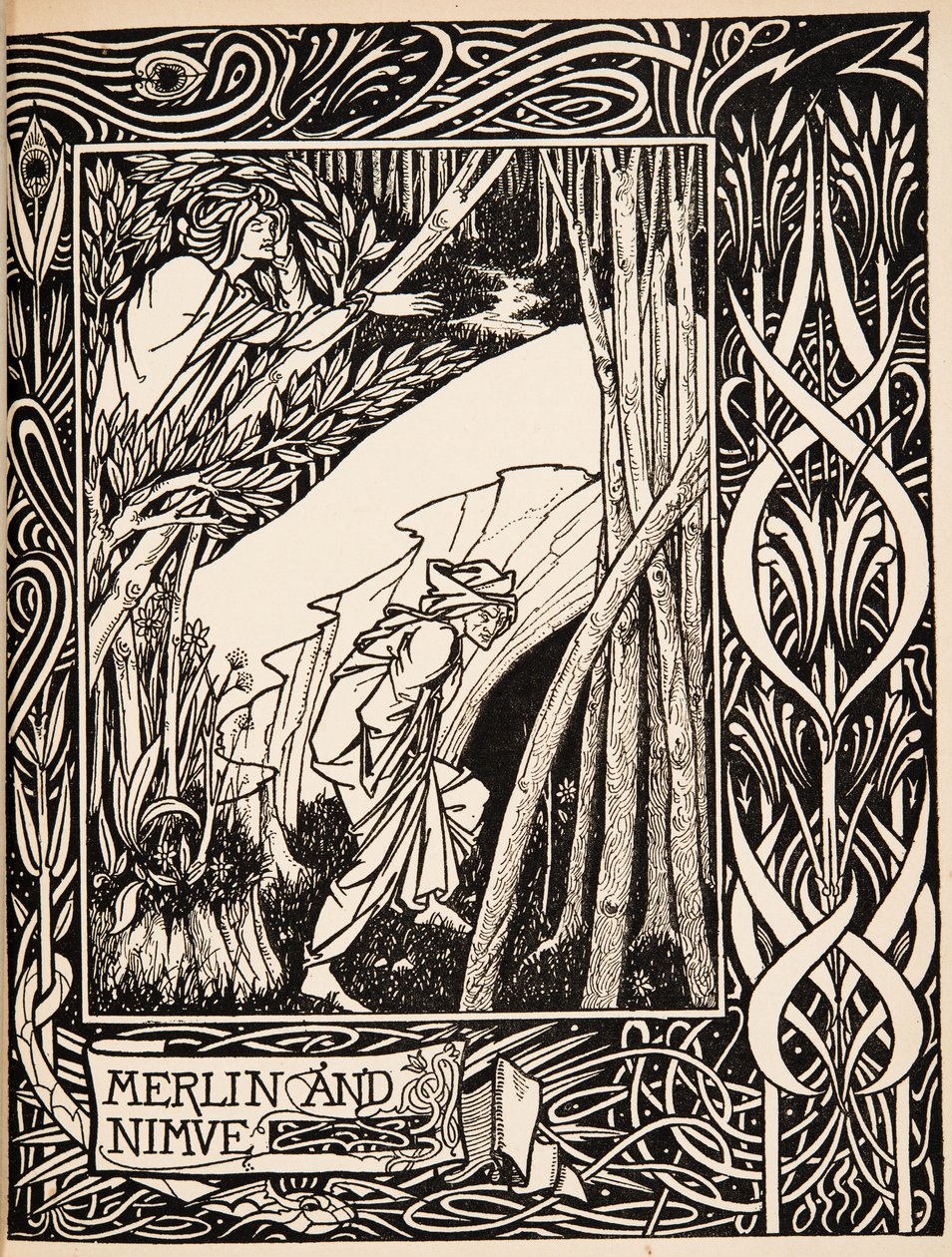 Merlin et Nimue - Aubrey Beardsley
