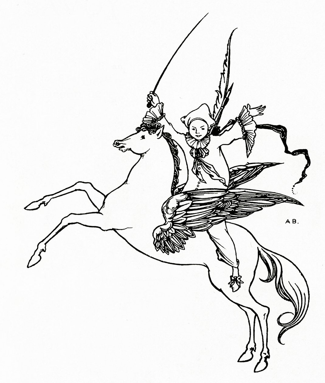 Puck sur Pégase, 1894 - Aubrey Beardsley