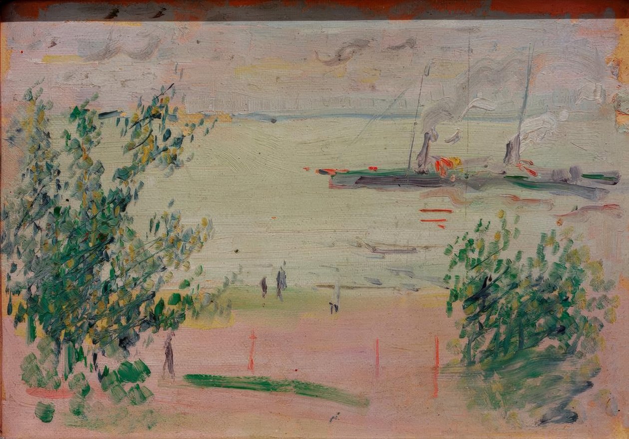 Près de Hersel sur le Rhin - August Macke
