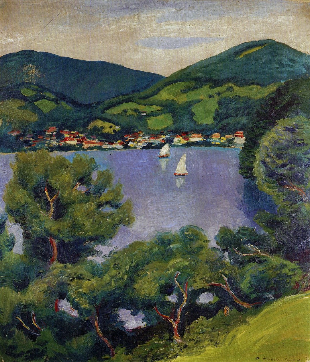 Paysage de Tegernsee - August Macke