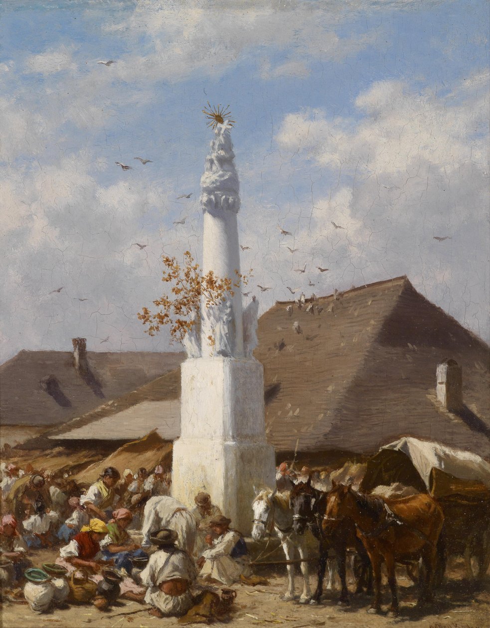 Marché de vaisselle à Szolnok - August von Pettenkofen