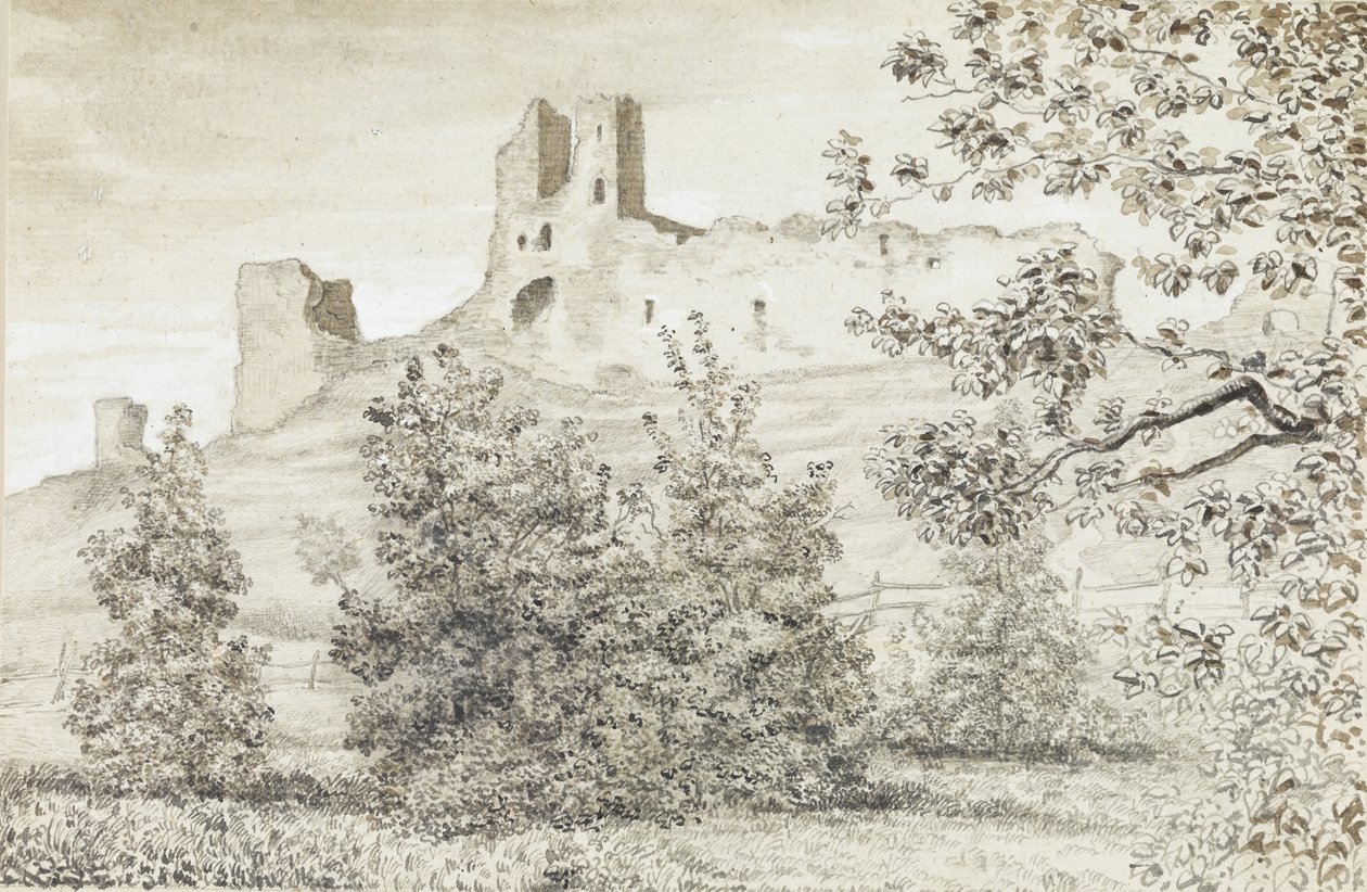 Vue des Ruines du Château de Rakvere, 1828 - August Georg Wilhelm Pezold