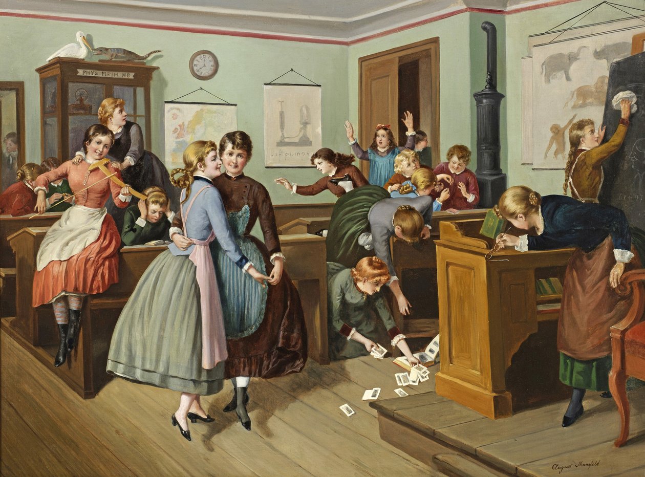 French : Brouhaha dans la classe des filles - August Heinrich Mansfeld