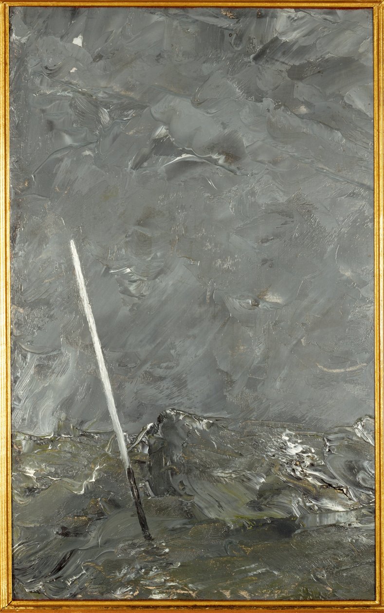 Mer agitée (huile sur papier) - August Johan Strindberg