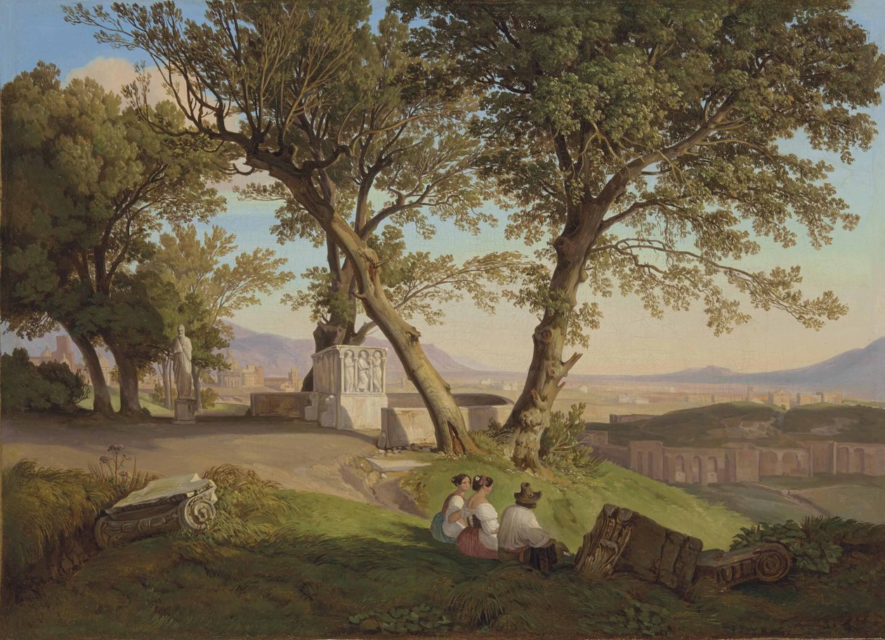 Vue de Rome depuis la Villa Mattei - August Lucas
