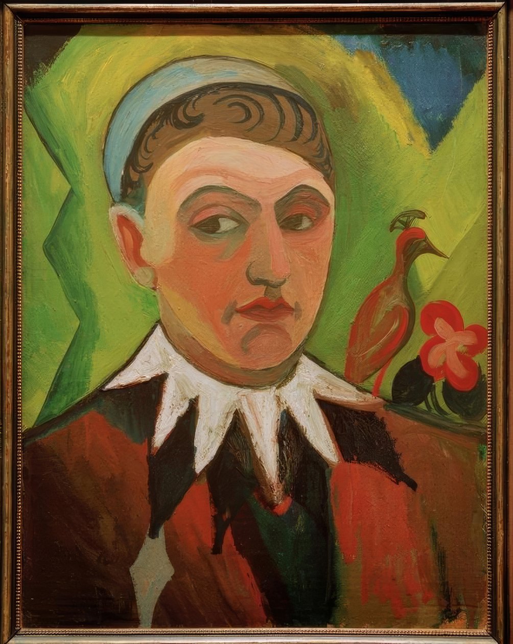 Clown, autoportrait caricaturé - August Macke