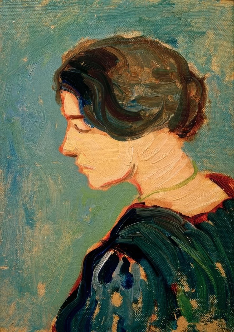 Elisabeth Macke, étude de tête - August Macke
