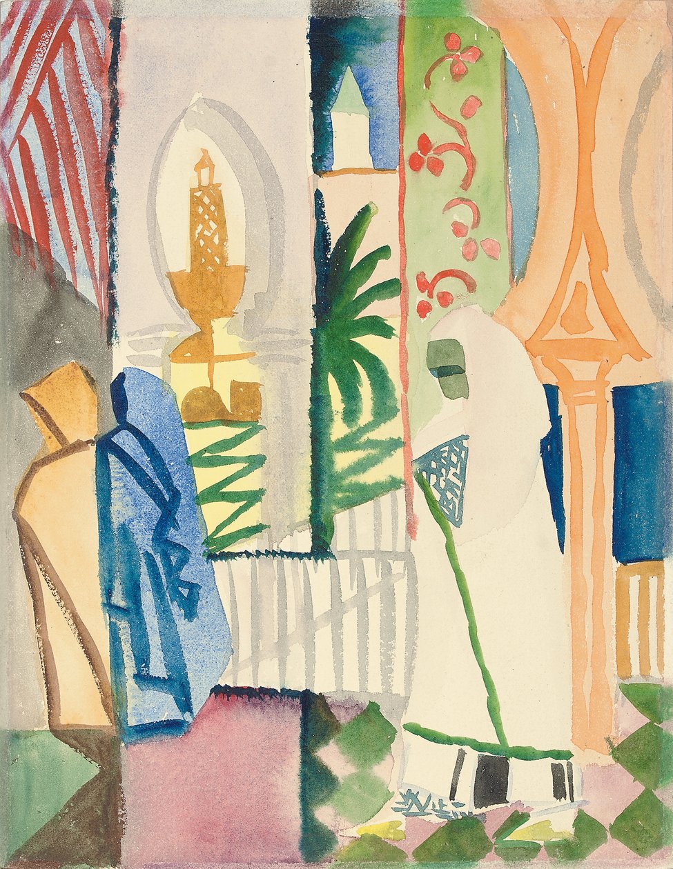 Dans la salle du temple, 1914 - August Macke