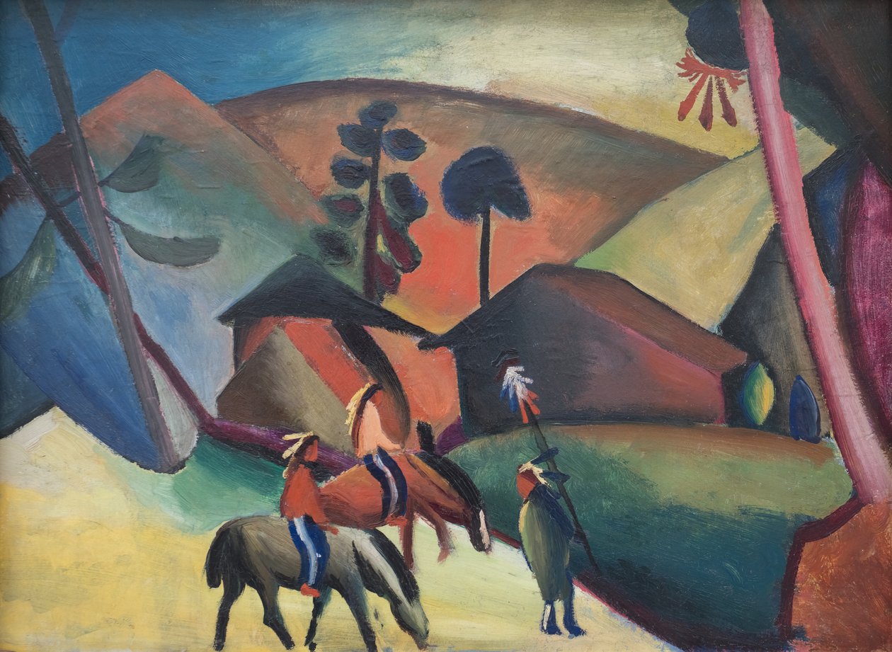 Les Amérindiens à cheval - August Macke