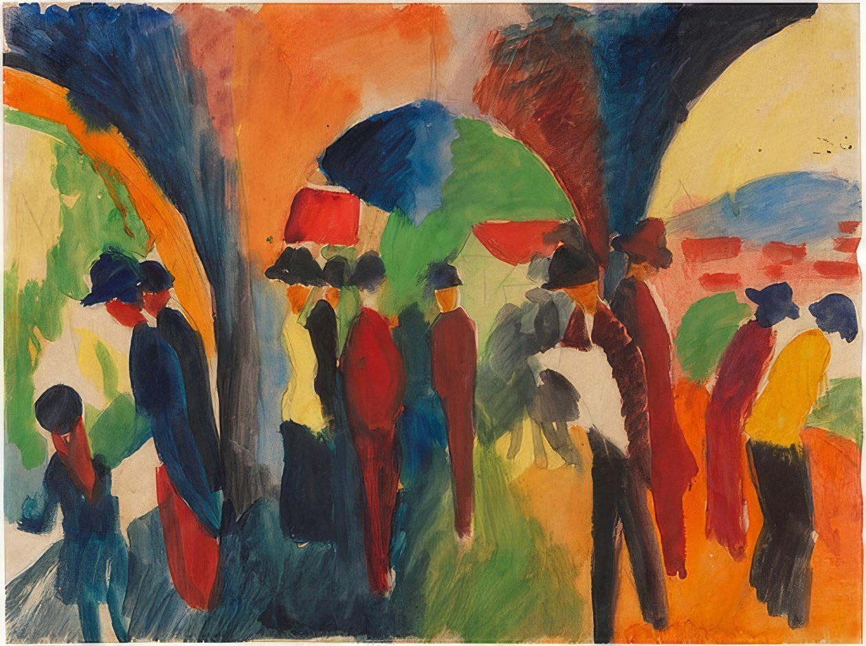 Sous les arcades de Thoune (Un motif de promenade) - August Macke