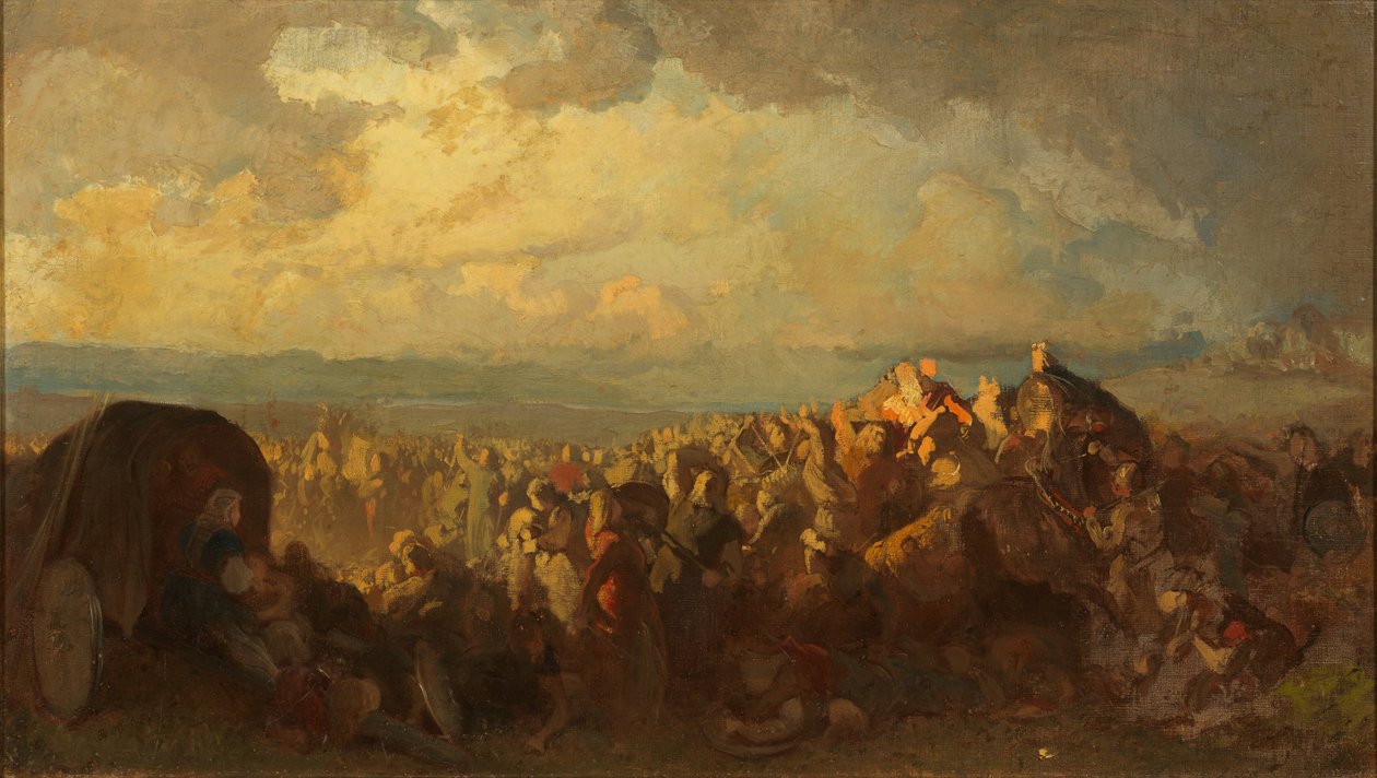 La bataille de Bråvalla. Étude - August Malmström