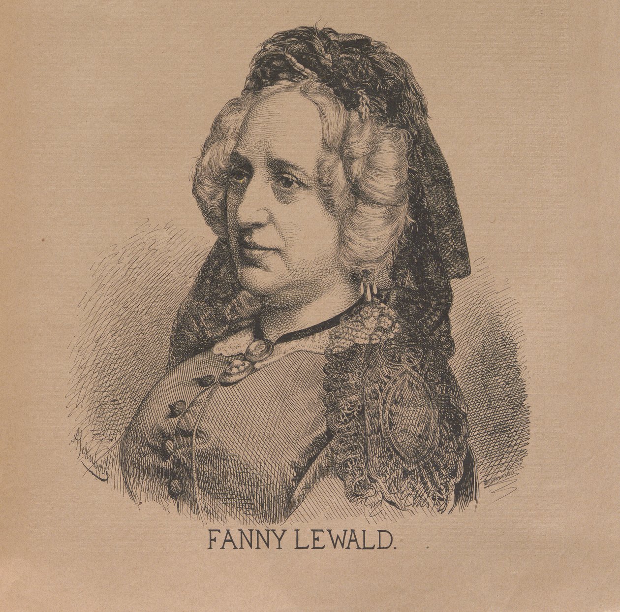 Écrivain Fanny Lewald 1811-1889, 1879 - August Schubert