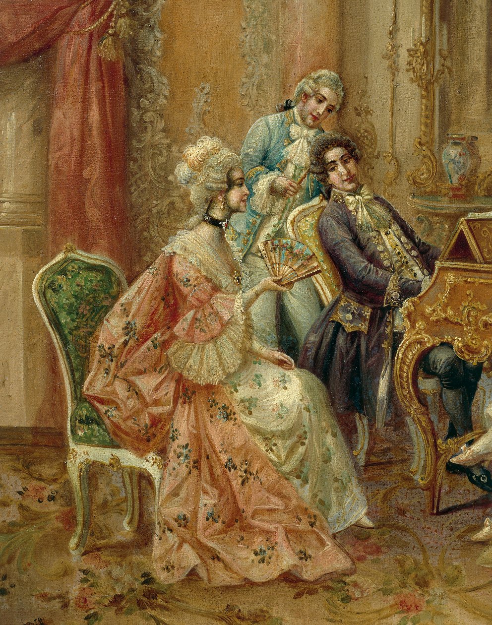Au piano (détail) - August Stephan Sedlacek