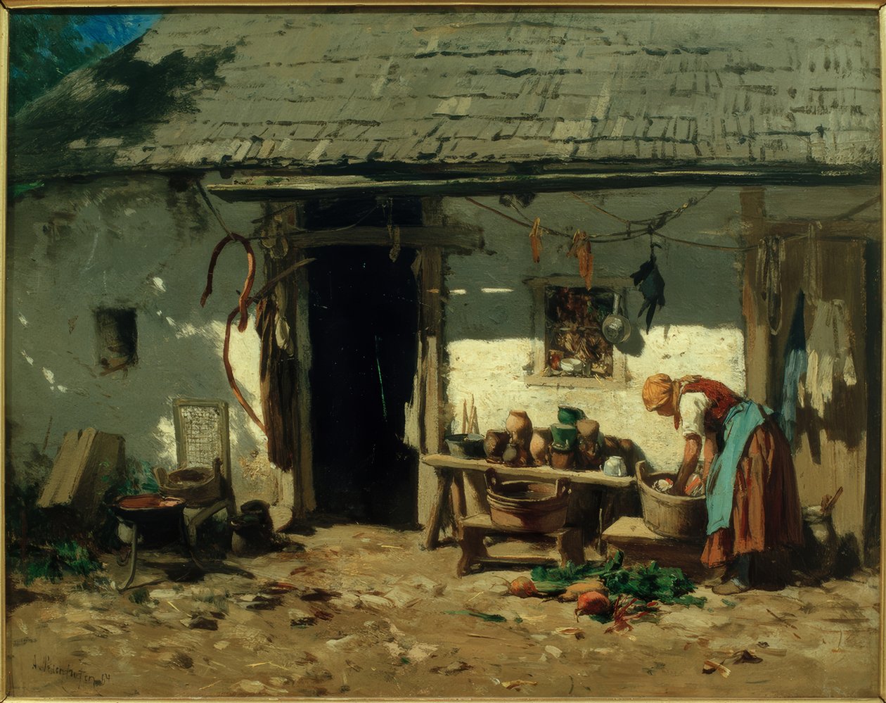 Ferme de Basse-Autriche - August von Pettenkofen