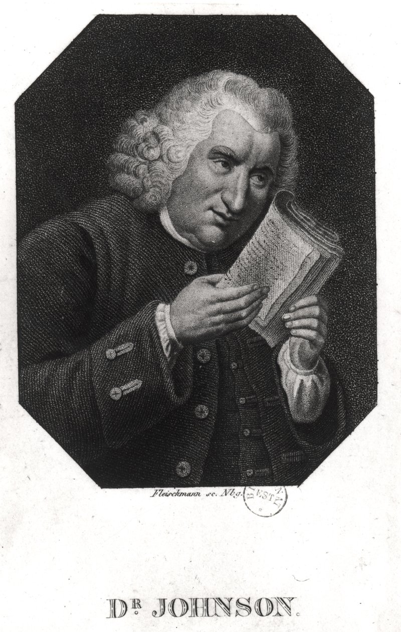 Dr. Samuel Johnson (1709-84) - Auguste Christian Fleischmann