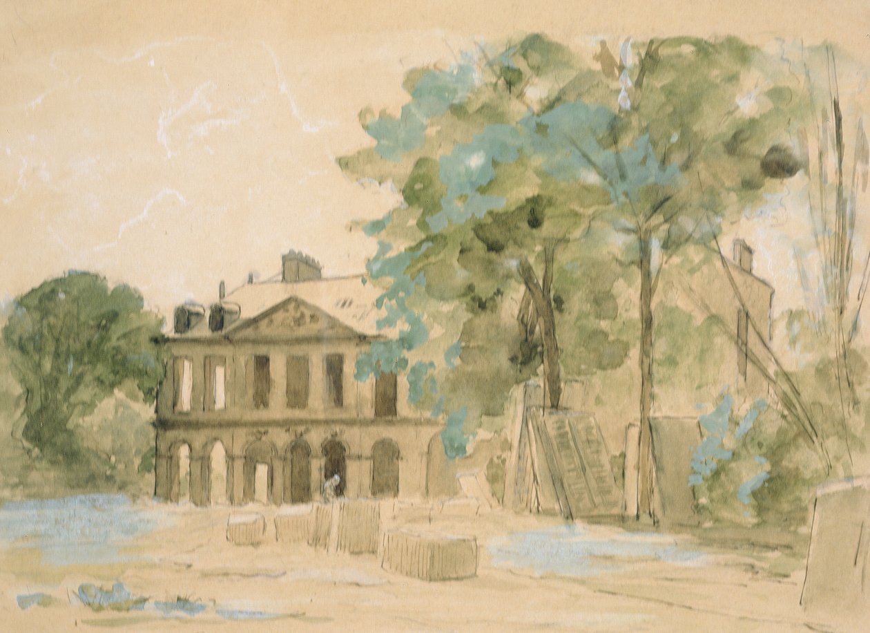 La Démolition du Château de Puteaux, c.1880 - Auguste Durst