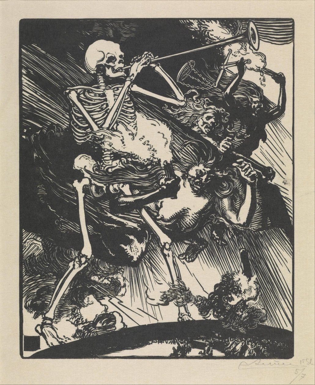 La Mort et les Passions descendent sur le monde - Auguste Louis Lepère