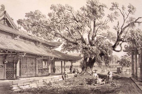 Le temple de Bouddha dans les faubourgs de Honan à Canton, planche 24 de 