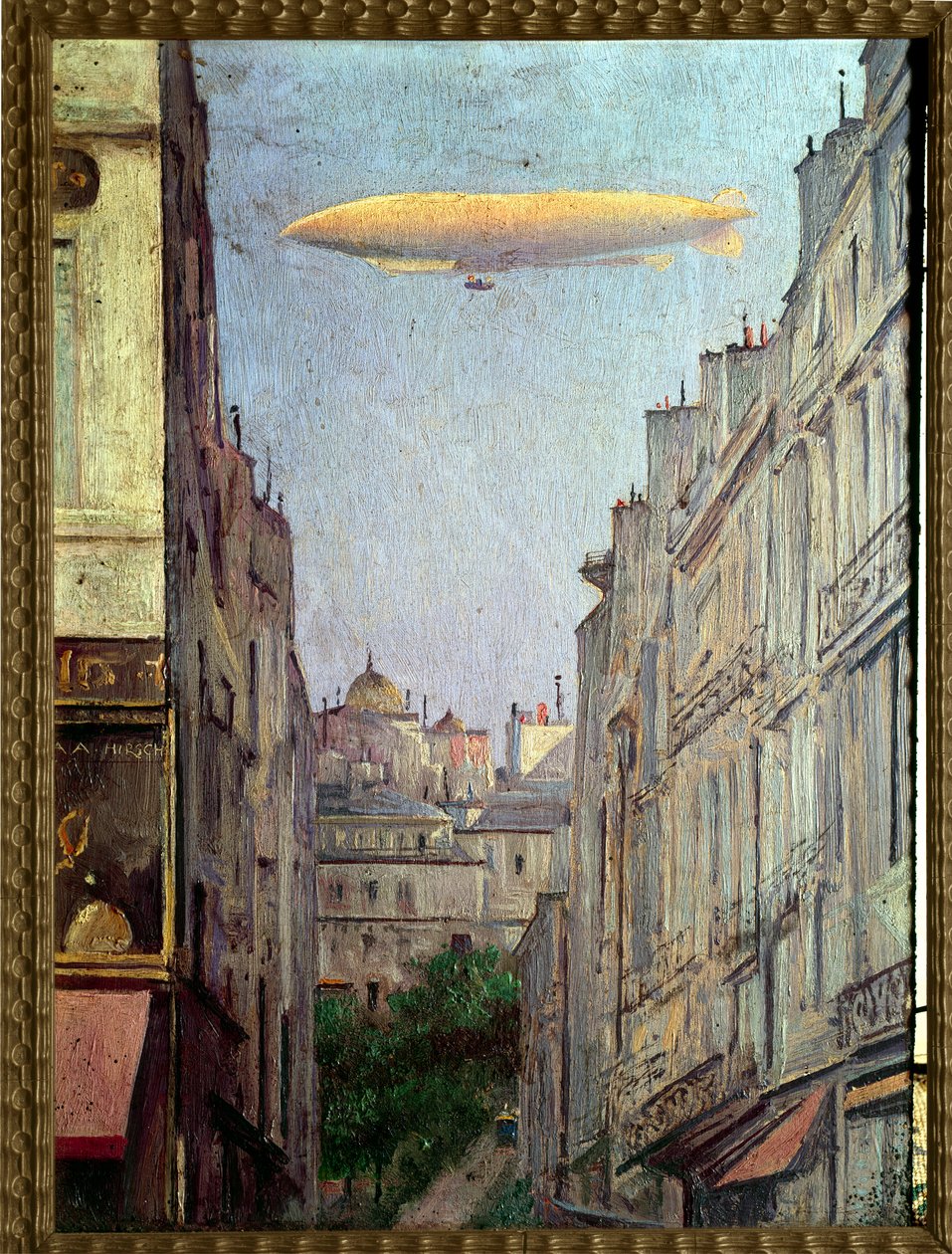 Le dirigeable République au-dessus de Paris en 1909 - Auguste Alexandre Hirsch