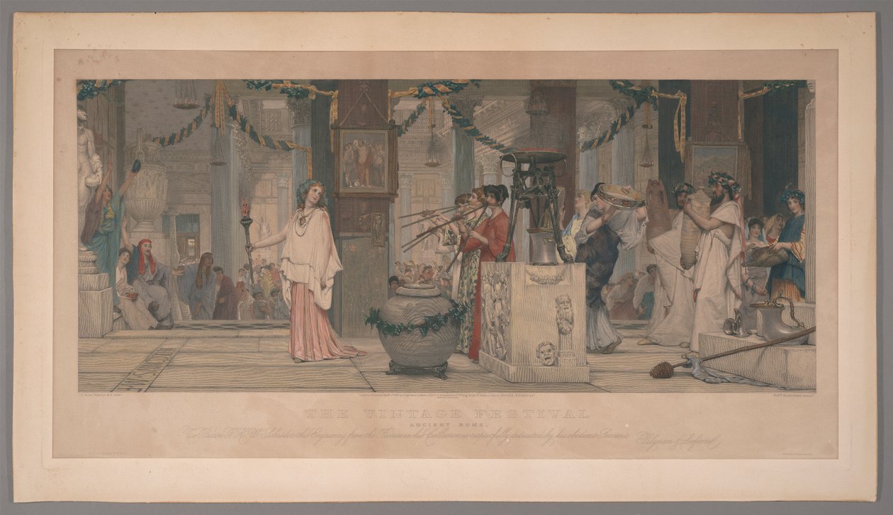 Le festival des vendanges : Rome antique - Auguste Blanchard