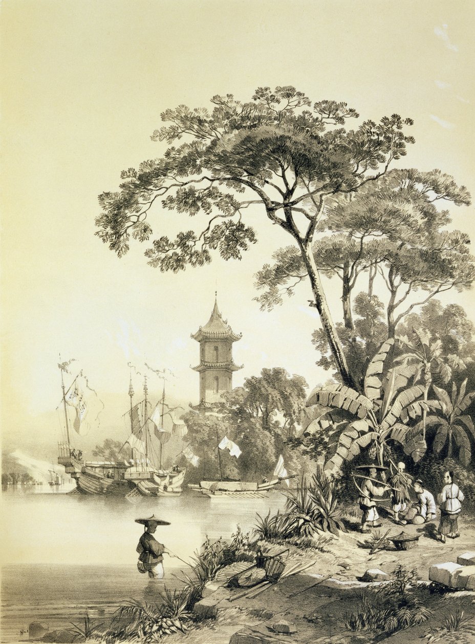 Une pagode sur le canal Macao-Canton, planche 21 de 