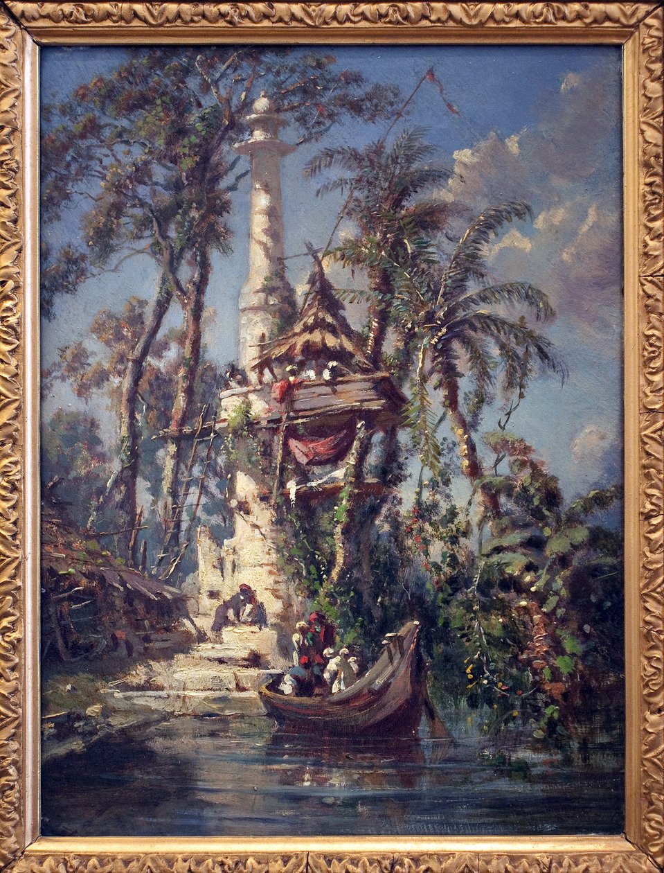Observatoire sur les rives de la rivière Hoogly (Bengale, Inde) - Auguste Borget