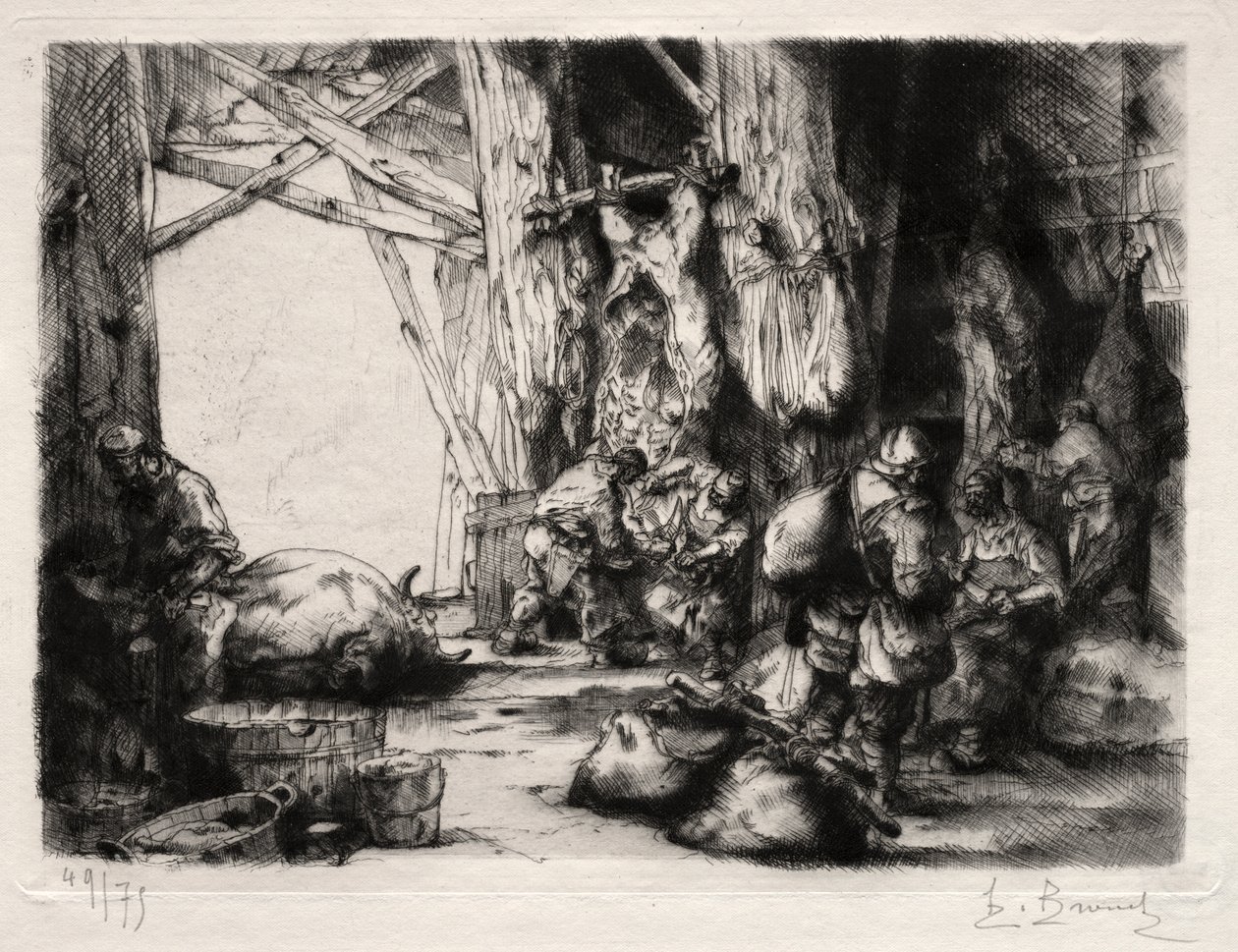La Boucherie Militaire - Auguste Brouet