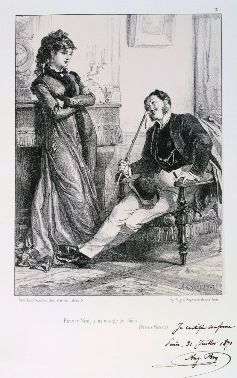 Pauvre Nini, tu as mangé du chien !, Siège de Paris, 1871 - Auguste Bry