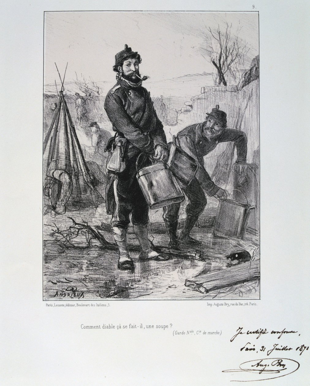 Soldats de la Garde Nationale, Siège de Paris, 1870-1871 - Auguste Bry