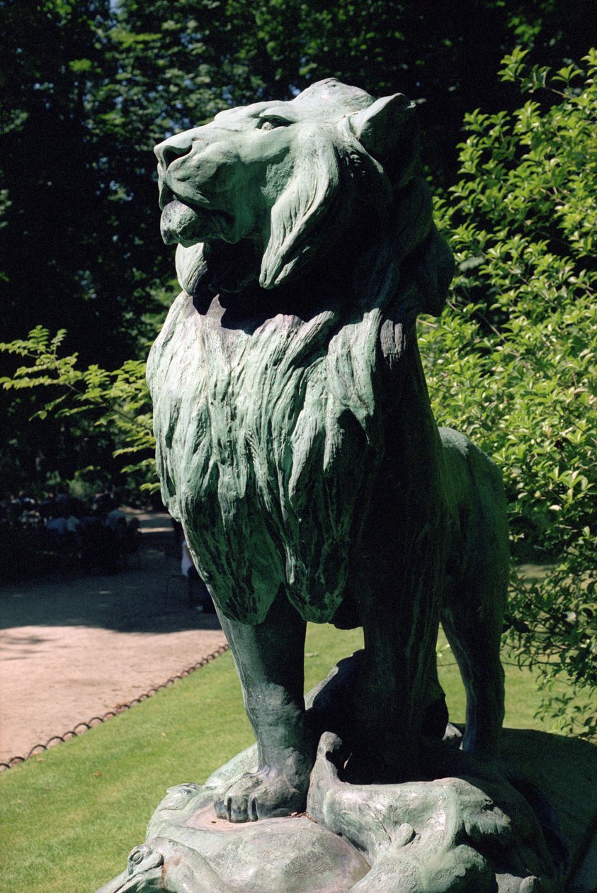 Lion Nubien et sa proie, 1870 (bronze) - Auguste Cain