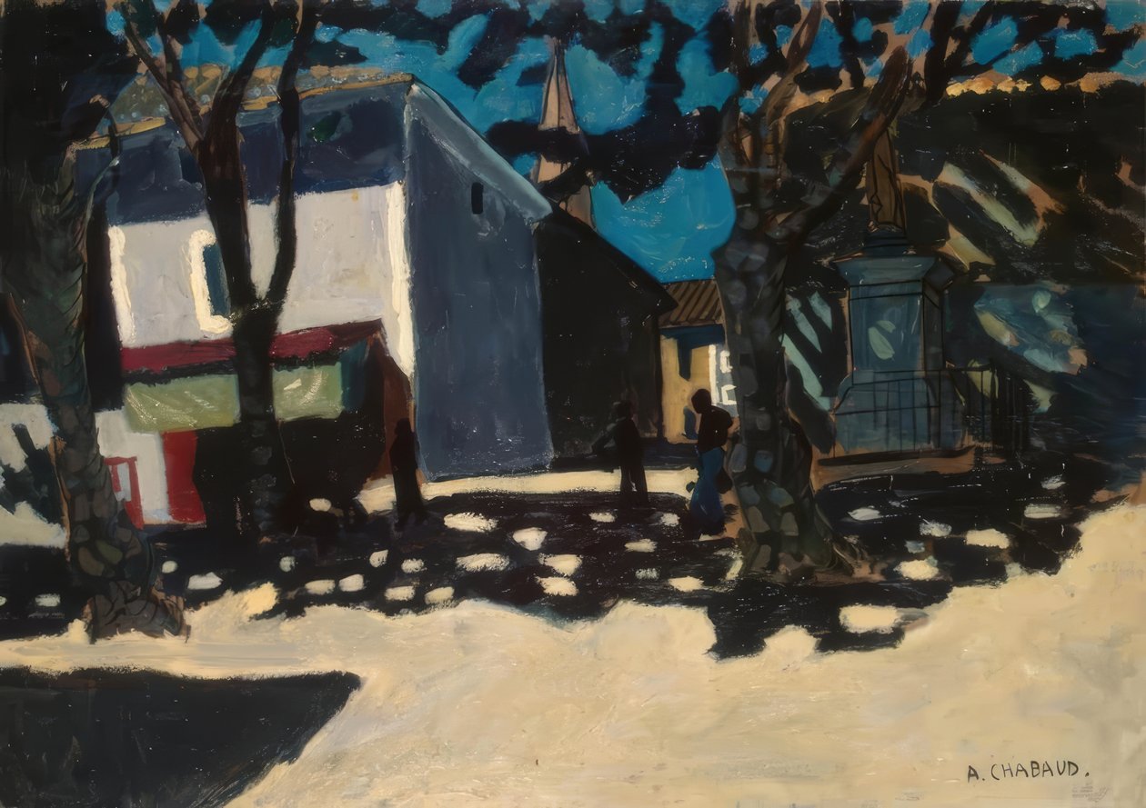 Paysage villageois - Auguste Chabaud