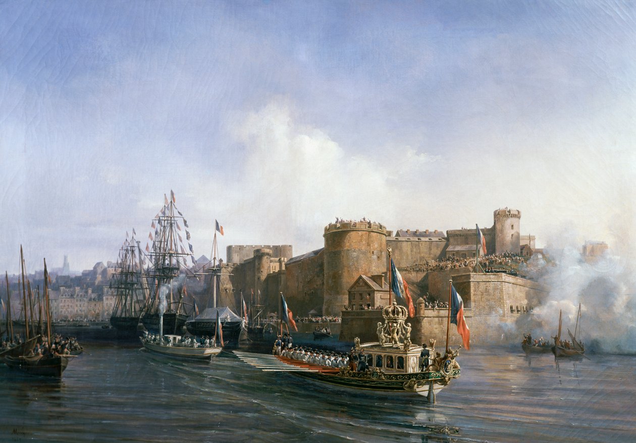 Visite de Napoléon III à Brest, le bateau de l
