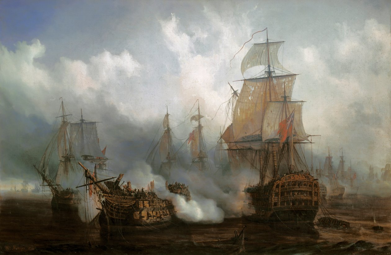 Le Redoutable à la bataille de Trafalgar, 21 octobre - Auguste Etienne Francois Mayer