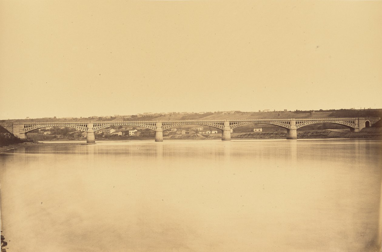 Embranchement de Givors a Chasse, Viaduc sur le Rhone - Auguste Hippolyte Collard
