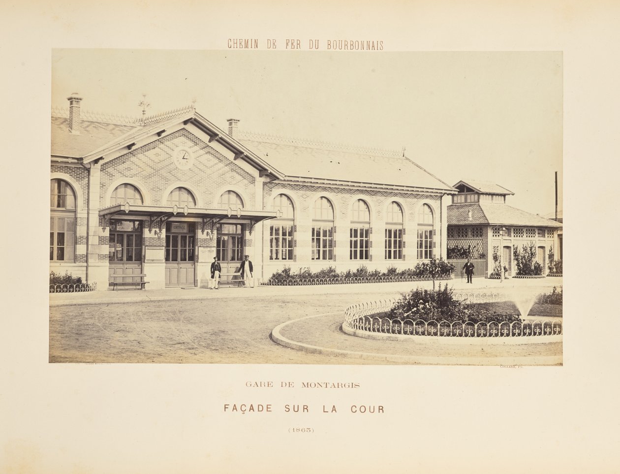 Gare de Montargis, Façade sur la Cour - Auguste Hippolyte Collard