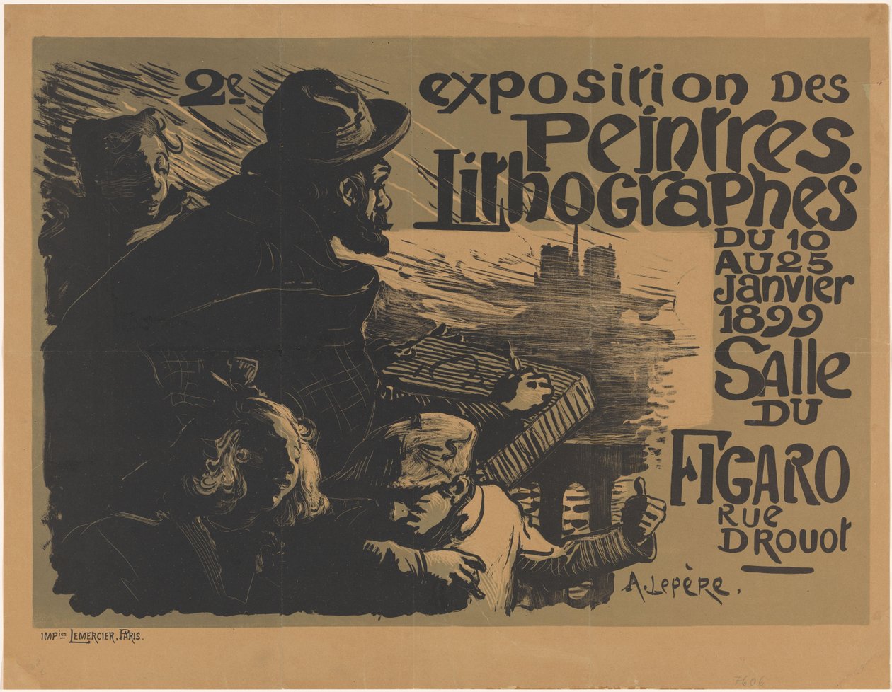 Affiche pour la deuxième exposition des peintres lithographes - Auguste Lepere