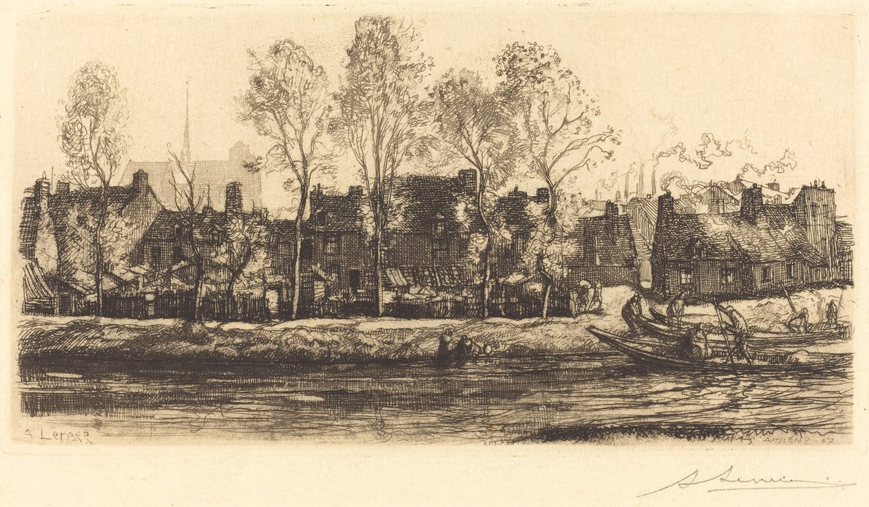 Bords de la Somme à Amiens - Auguste Lepere