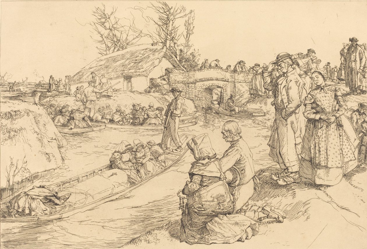 Enterrement dans le marais vendéen, 1901 - Auguste Lepere